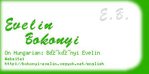 evelin bokonyi business card